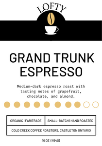 Coffee Beans - Grand Trunk Espresso 1lb (Med-Dark)