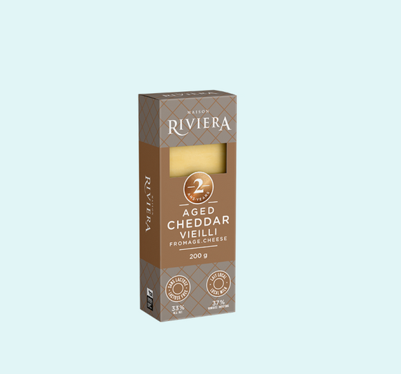 2 Year White Cheddar Cheese Block - Lactose Free 200g