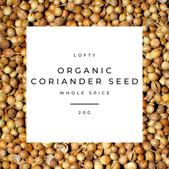 Coriander Seed, Organic Whole Spice 20g