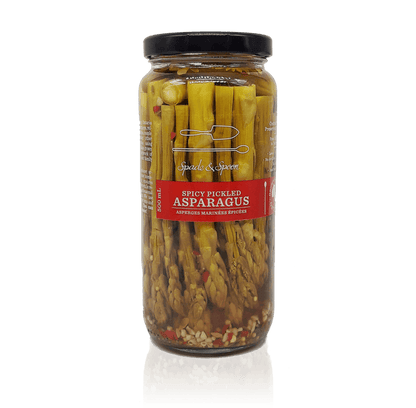 Spicy Pickled Garlic Dill Asparagus