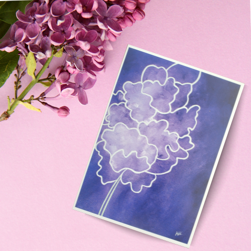 Lilac Blank Greeting Card - Standard Size