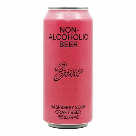 Raspberry Sour Beer - Non-Alcoholic 473mL